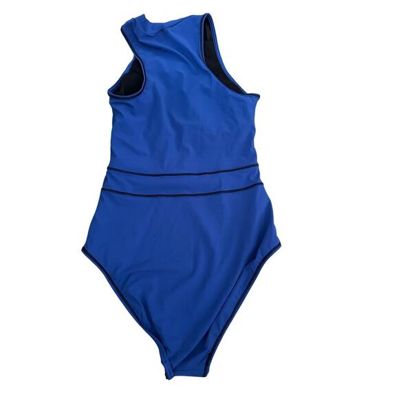 NWT Gottex Women's Blue Sport Fast Track High Neck One Piece Swimsuit Size 8 - Picture 8 of 8